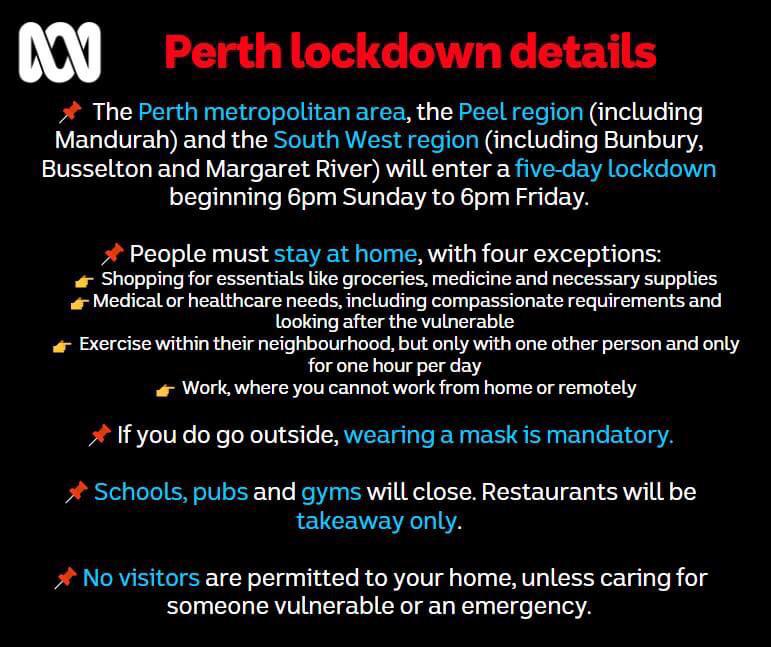 Perth Lockdown 2021 : 2q8xnbpntiw9em : Much of western ...